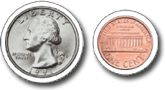 U.S. Coins Shape Stickers